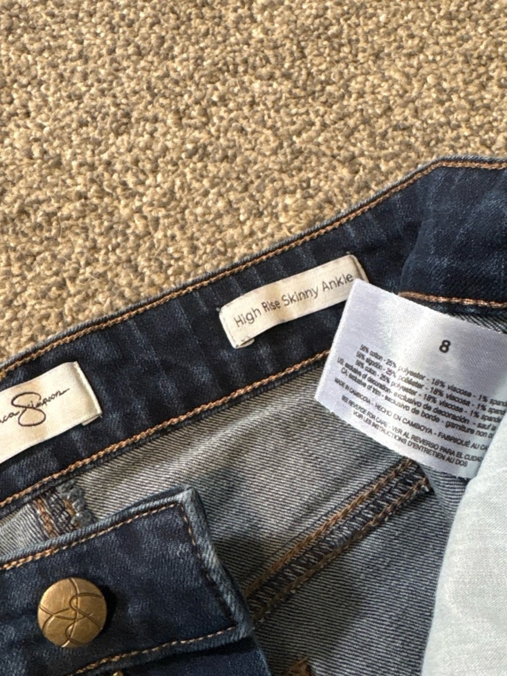 Jessica Simpson Dark Blue Skinny Jeans - Picture 3 of 3